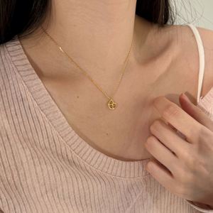 Dylam High <b>Top</b> Jewelry Manufacturer 925 <b>Silver</b> 14K Gold Plated Link <b>Chain</b> Pretzel Bread Pendant Necklace for Women Daily Wear - Product Image 2