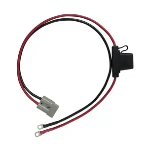 Plug pour batterie de voiture hybride, 12 v 50A, avec Maxi porte-fusibles, câble d'extension pour batterie de voiture robuste 6AWG