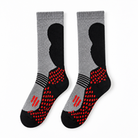 Chaussettes OEM personnalisées en laine mérinos de haute qualité pour femmes et hommes, jetables, rembourrées, super chaudes, pour la randonnée et le sport, avec logo sous le pied