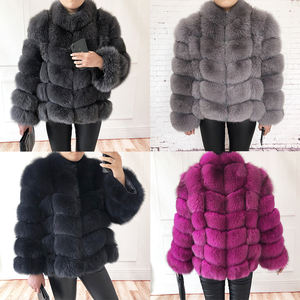 Abrigos de Invierno de Piel Sintética de Zorro para <span class=keywords><strong>Mujer</strong></span> en Tallas Grandes con Manga Desmontable y Tamaño Personalizado en Oferta - Product Image 6