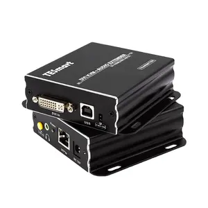 TESmart וידאו משדר ומקלט kvm extender מרחוק מתג 100m1080p60Hz 70m 4k30Hz אודיו החוצה DVI KVM Extender עם IR