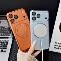 Casing Ponsel Magnetik Berputar Warna Asli untuk iPhone 18 17 16 Pro Max, Penutup Belakang Konversi Holder Matt Frosted