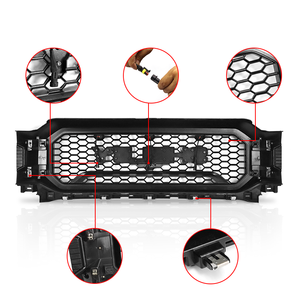 Parrilla Delantera para Automóvil, Rejilla para Parachoques Delantero para <span class=keywords><strong>Ford</strong></span> F150 <span class=keywords><strong>Shelby</strong></span> 2021 2022 2023 con Luces LED - Product Image 4