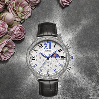 Montre mécanique automatique de luxe pour homme Shanghai, bracelet en cuir véritable, boîtier en alliage, charme lumineux