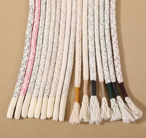 Cordón de Macramé de Dos Colores con Cabeza Plana para Pantalones, Abrigos, Sombreros, Zapatos, Textiles para el Hogar, Bolsos y Prendas, Cuerda Encerada - Product Image 1
