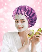 Nouvel arrivage de bonnets de bain imperméables, bonnets de douche en plastique réutilisables, bonnet de bain à bande élastique, bonnet de douche de salon spa pour femmes
