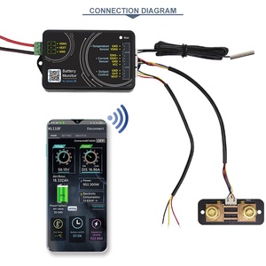 Testeur de batterie numérique au phosphate de fer et de lithium KL160F KG110F 100A 120V avec contrôle par application, détecteur de capacité de batterie à 1 % de précision Oddvida - Product Image 5