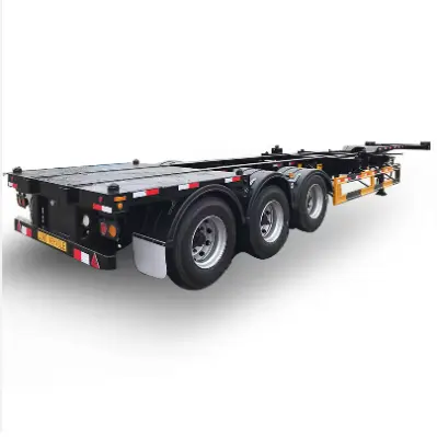 Pabrik ekspor 12.4 meter 3 AS 40 kaki wadah penggunaan truk trailer kerangka semi trailer