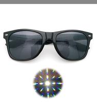 Lunettes de Diffraction Ultime pour Spectacles Lumineux, Effet Prisme 3D, Style Caleidoscope Arc-en-ciel EDM, Lunettes de Soleil pour Fêtes Rave