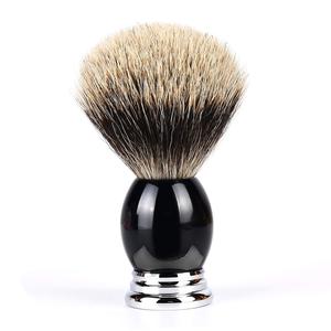 Brosse de rasage de barbe à poils personnalisés pour hommes en bois naturel et écologique de haute qualité - Product Image 1
