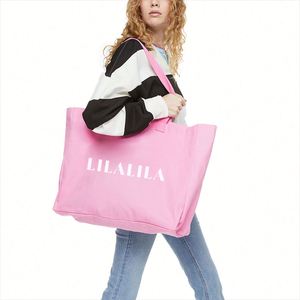 Bolsas de Compras al por Mayor, Orgánicas, Reutilizables, con Diseño Personalizado, Bolsa de Lona de Algodón con Impresión, Bolsa de Compras para la Playa con Logotipo - Product Image 2