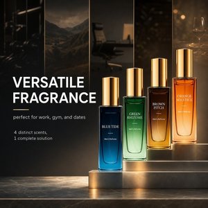 Boîte cadeau noire mate avec couvercle doré pour parfum masculin - Parfum de luxe pour cadeau - Product Image 3