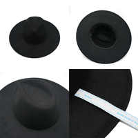 Chapeaux en feutre à large bord en mélange de laine douce, brodés sur mesure, certifiés Sedex, pour les fêtes de marque et les tenues décontractées