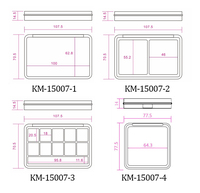 Palette de maquillage portable mate vide pour fards à paupières, avec grille de rangement variée, design à fermoir à pression, plusieurs tailles, OEM