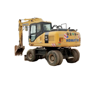 Excavadora de ruedas Komatsu pw160 usada en buenas condiciones, Venta barata, excavadora multifunción original hecha en Japón, excavadora tipo rueda pw160 - Product Image 1
