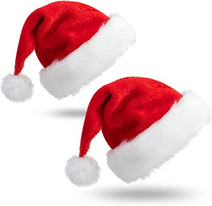 Chapeau de Noël, chapeau de Père Noël chapeau de vacances de Noël pour adultes unisexe <span class=keywords><strong>velours</strong></span> confort Noël nouvel an fournitures de fête de vacances festives - Product Image 3