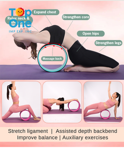 TopOne Équipement de massage corporel Pilates Sports Stretching Balance Training Yoga Roller Wheel - Product Image 3