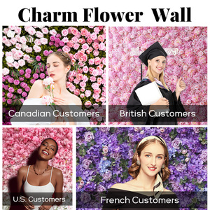Sfondo floreale della parete delle <span class=keywords><strong>rose</strong></span> finte per la fotografia <span class=keywords><strong>di</strong></span> matrimonio - Product Image 6