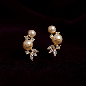 Orecchini Pendenti Lijie E4147 con Perle d'Acqua Dolce, Placcati in Oro 18K, Taglio Marquise, Gioielli da Sposa, Design Floreale Romantico per Donne - Product Image 2