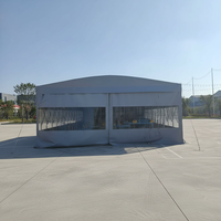 Tente pliante mobile personnalisée en acier, imperméable, avec auvent coulissant, pour stand extérieur et barbecue