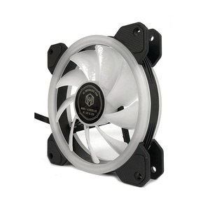 12 LED 조명 내부 컴퓨터 케이스 쿨러 팬 흐르는 RGB 팬 PC 케이스 용 고성능 냉각 저소음 컴퓨터 팬 - Product Image 2