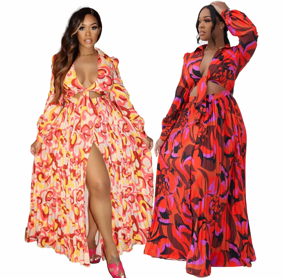 Hot Sell Multi Color Elegant Women'S Floral Print Long Maxi Dress Sleeveless Long Flower Split Sundress Beach Wear