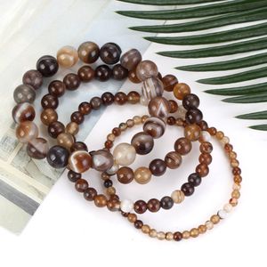 TeoWaki Gelang Elastis Manik-manik Batu Permata Alami Bulat Halus Pilihan Warna Beragam Perhiasan Fashion Dapat Ditumpuk Hadiah Liburan 19Cm - Product Image 6