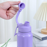 Portable isolé en acier inoxydable bouteille d'eau Durable étanche thermique Gym vélo flacon confortable poignée voyage tasse pour salle de sport