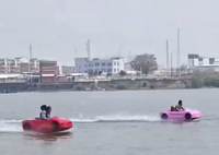 Bote a Motor Eléctrico Personalizado con Logotipo, para Deportes Acuáticos, de Alta Velocidad, Tipo Jet, para Adultos y Niños, Mini Bote Jet para Ocio