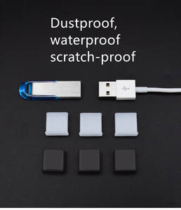 OEM plástico USB macho antipolvo tapón grande USB PE <span class=keywords><strong>CA</strong></span> cubierta protectora tapas electrónica de consumo para teclado de ventilador de mano - Product Image 3