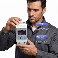 63A 220V AC Satu Fasa Layar Digital WIFI Smart Switch Metering Circuit Breaker Tembaga PC SVC Timer Tegangan Kebocoran