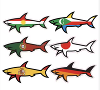 Autocollant 3D Paul Shark 2025 – Logo étanche, motif dessin animé, autocollant décoratif, vente en gros, autocollant d'inventaire