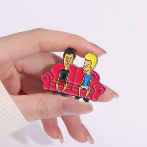 Broche de <span class=keywords><strong>Beavis</strong></span> and Butt-head, divertido dibujo animado de la comedia, insignia para mochila del programa musical de MTV, accesorios de ropa, regalo - Product Image 3