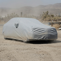 Housse de voiture sur mesure en polyester 190T imperméable, résistante aux UV, anti-poussière, avec double couture