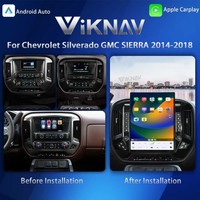 Autoradio 15,6 pouces pour Chevrolet Silverado GMC Sierra 2014-2018, écran tactile Android, unité principale sans fil CarPlay GPS, garantie 1 an
