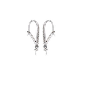 Boucles d'oreilles en argent S925, accessoires, édition argentée avec perles 8-13, boucles d'oreilles détachables, plaque à perles, support DIY, bijoux vides pour femmes, 5404 - Product Image 5