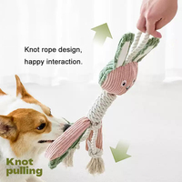 Jouet en corde de coton pour chien, style animal de dessin animé écologique, intéressant, vocal, durable, interaction molaire, morsure, soulagement de l'ennui
