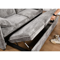 Großhandel Hochwertiges Europäisches Dreisitzer-Sofa Bestseller Schwamm-Schlafsofa Ausziehbares Sofabett für Wohnzimmer Apartment