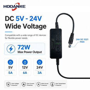 हुनके डीसी 5 वी-24v 72w dimmmer स्विच, 3-स्तर टाइमर फ़ंक्शन, नेतृत्व स्लाइड डिमिंग नियंत्रक - Product Image 1