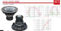 Nouvel arrivage : Haut-parleur coaxial portable pleine gamme passif en aluminium 12 pouces 800W haute puissance 8 ohms stéréo/surround HYW-12100-038N