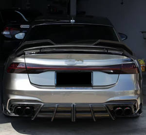 Para el nuevo <span class=keywords><strong>Audi</strong></span> <span class=keywords><strong>A7</strong></span> C7, parachoques de labio delantero de fibra de carbono, envolvente de viento, pequeños recortes de escape, envolvente de viento para un estilo óptimo - Product Image 3
