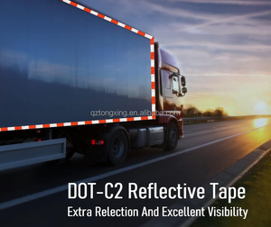 Bán Buôn Dual-Màu Đỏ Trắng Lăng Kính Phản Quang Vinyl Cuộn Nguy Hiểm An Toàn Cảnh Báo Phim Cho Xe Dễ Chẹn Phản Xạ - Product Image 3