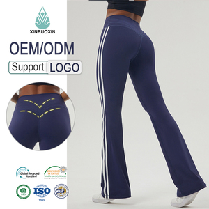 Nuovi Pantaloni Yoga a Blocchi di Colore e Righe, Modellanti, per <span class=keywords><strong>Donna</strong></span>, per Danza Indoor, Fitness e Casual - Product Image 1