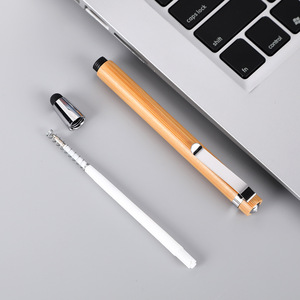 Stylo bille promotionnel personnalisé en bambou pour le sport, gravé, écologique, écriture fluide, fonction clic - Product Image 4