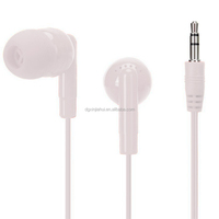 Headphone Earbuds Murah Grosir Laris Manis, Kabel 3.5mm Jack In-Ear Stereo, Earphone Sekali Pakai untuk Bus, Kereta, Sekolah