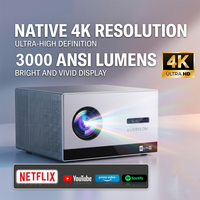 Projecteur vidéo 4K natif 3000 ANSI 3840x2160 Everycom Cinelux Smart WiFi Home Game Cinema Projetor 4K Projector Movie Theater