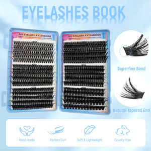 40D‑160D Thick DIY Segment Eyelashes Hot Melt Cluster <b>Lashes</b> Blue <b>Lash</b> Book <b>Individual</b> False Eyelashes Extension for Beauty - Product Image 5
