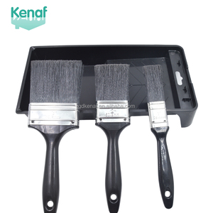 Kenaf largement utilisé virole en acier brillant de qualité manche de pinceau noir <span class=keywords><strong>vernis</strong></span>/laque pinceaux fins en gros - Product Image 2