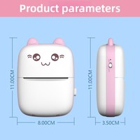 Printer Barcode Mini Portabel Baru untuk Lintas Negara, Cetak Soal Salah Siswa, Hadiah, Antarmuka Tipe-C, Ukuran Kertas 57mm, Ready Stock