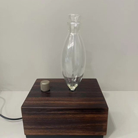 Diffuseur d'huile essentielle de brume fraîche électrique de haute qualité Design en verre en bois avec grain de bois naturel sans eau pour un usage domestique